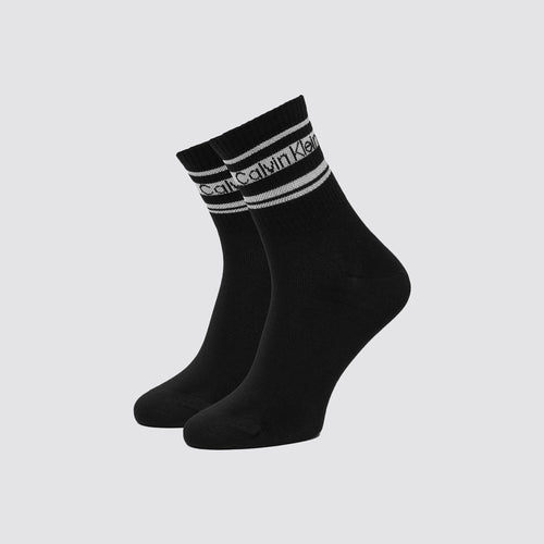 2 paia calze corte sportive con logo donna calvin klein