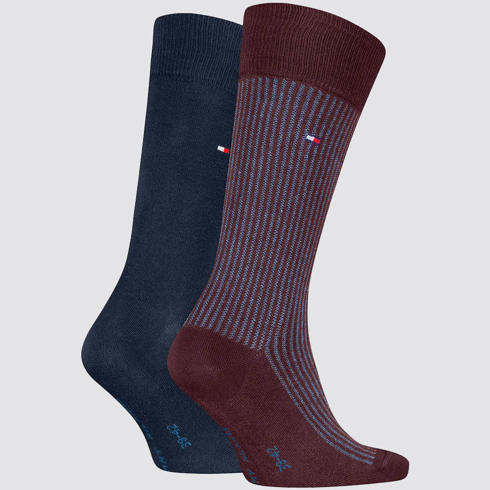 2 paia calze ithaca a righe uomo tommy hilfiger