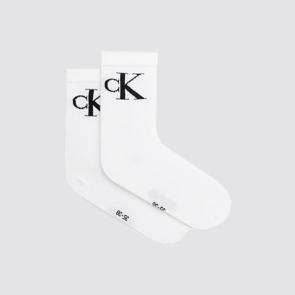 2 paia calze lunghe con monogramma donna calvin klein jeans