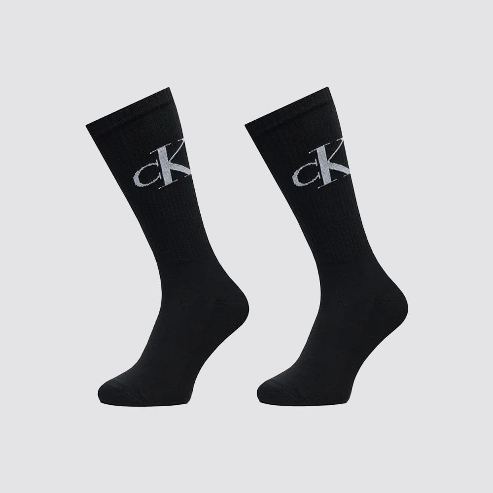 2 paia calze lunghe monogram uomo calvin klein jeans