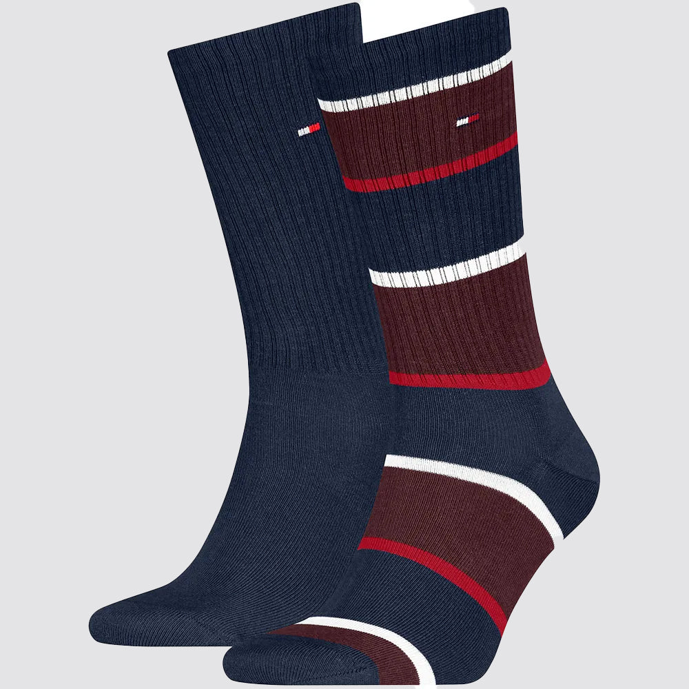 2 paia calze varsity sport uomo tommy hilfiger