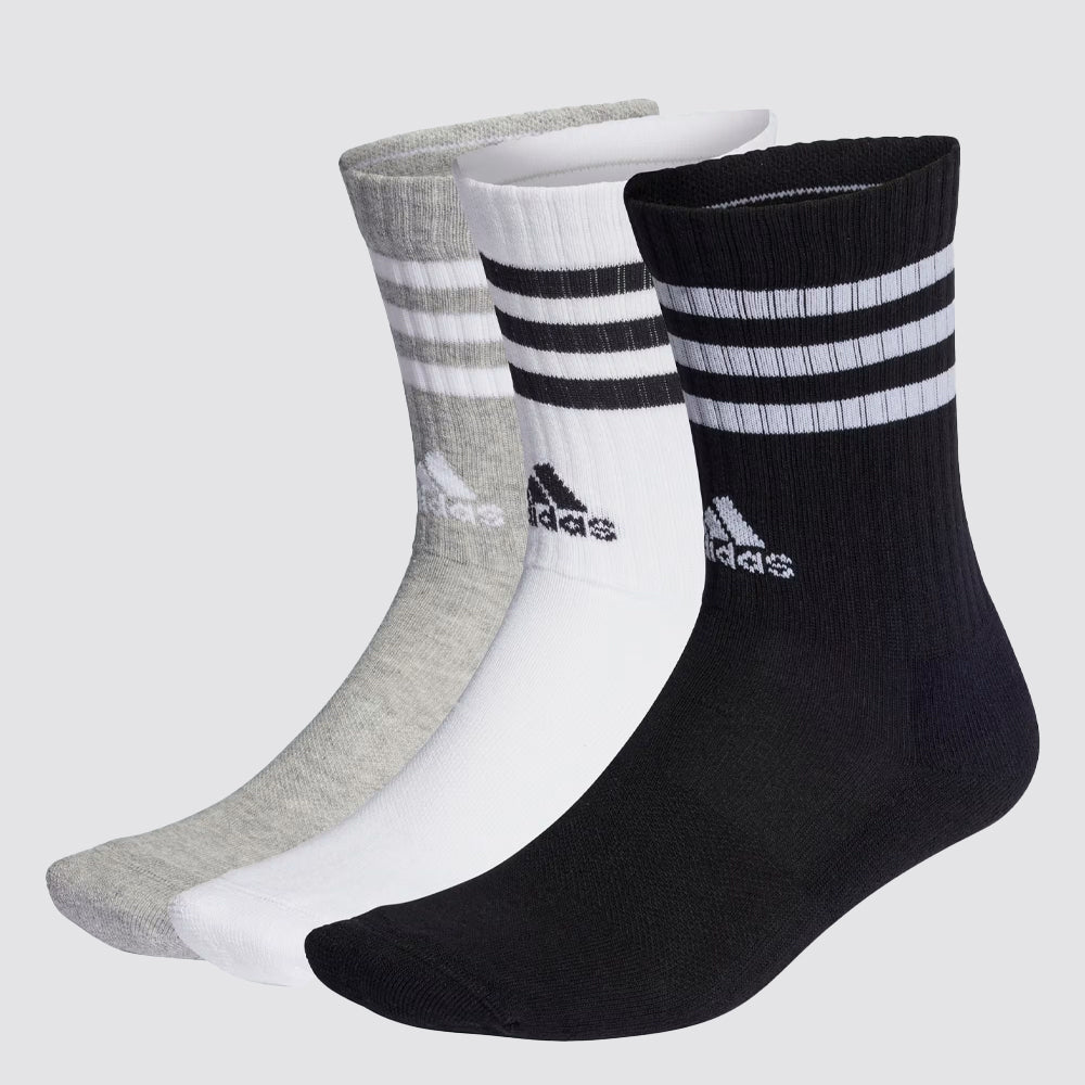 3-pack calza 3-stripes cushioned crew socks