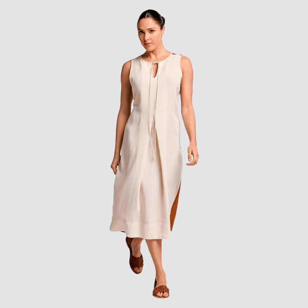 Abito mare donna david liv bicolore panna
