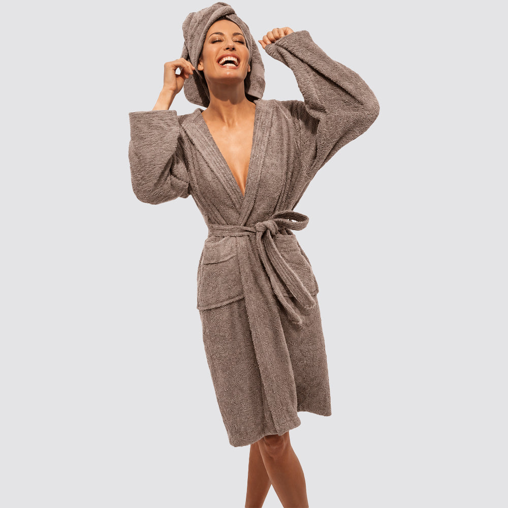 Accappatoio unisex spugna con cappuccio