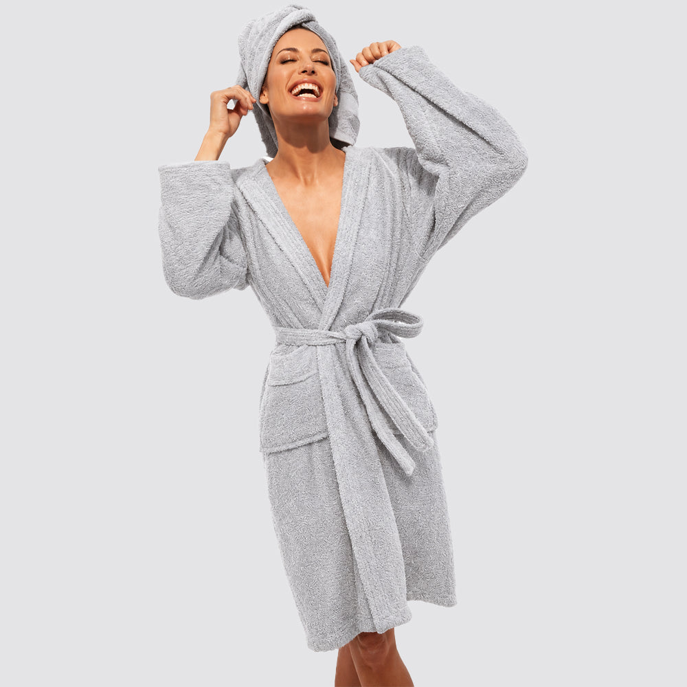 Accappatoio unisex spugna con cappuccio