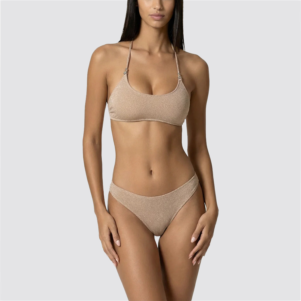Bikini donna f**k top regolabile con slip culotte fissa