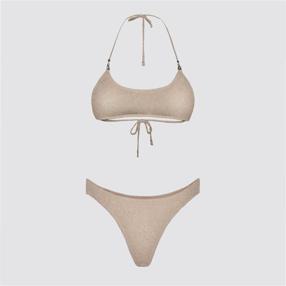 Bikini donna f**k top regolabile con slip culotte fissa