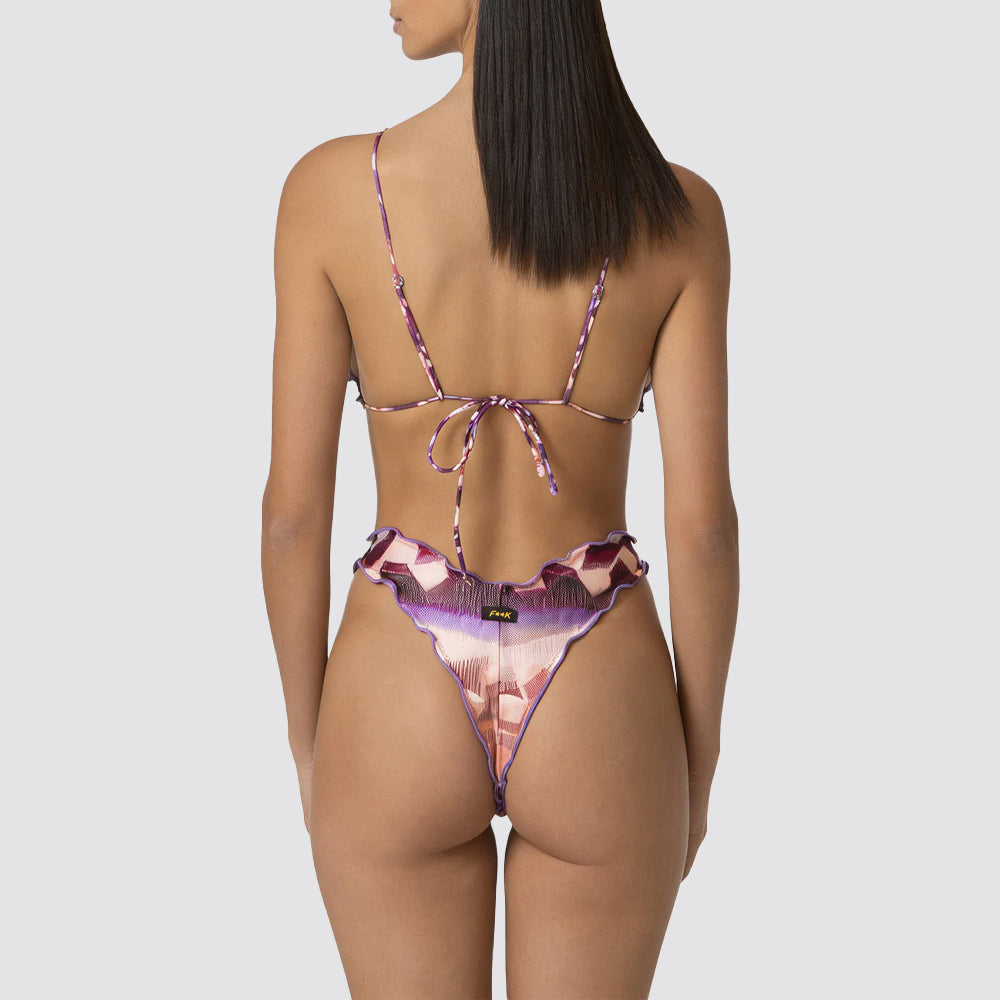 Bikini donna f**k triangolo alto con slip americano fisso