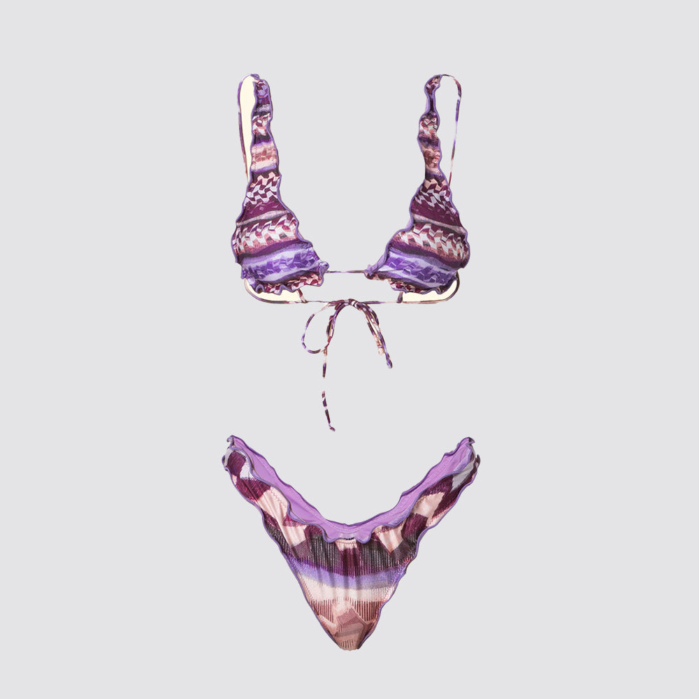 Bikini donna f**k triangolo alto con slip americano fisso