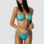 Bikini donna f**k triangolo con slip regolabile fantasia