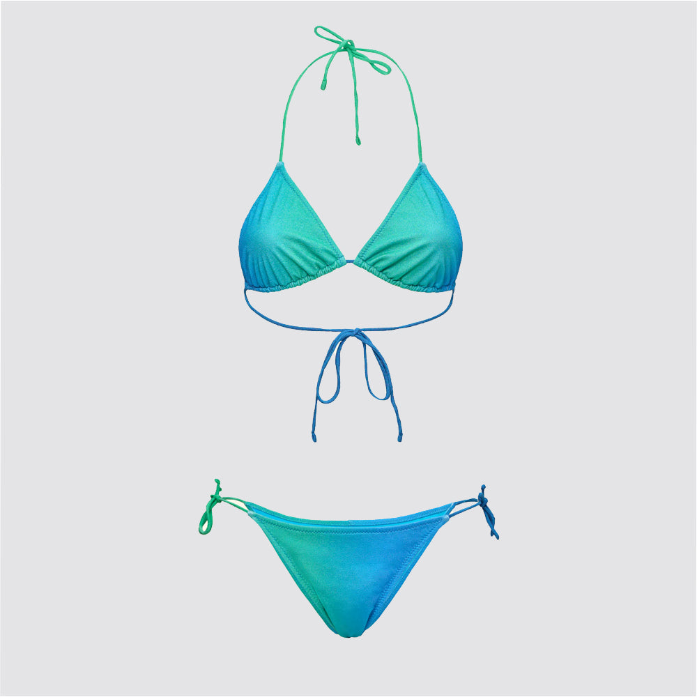 Bikini donna f**k triangolo con slip regolabile fantasia