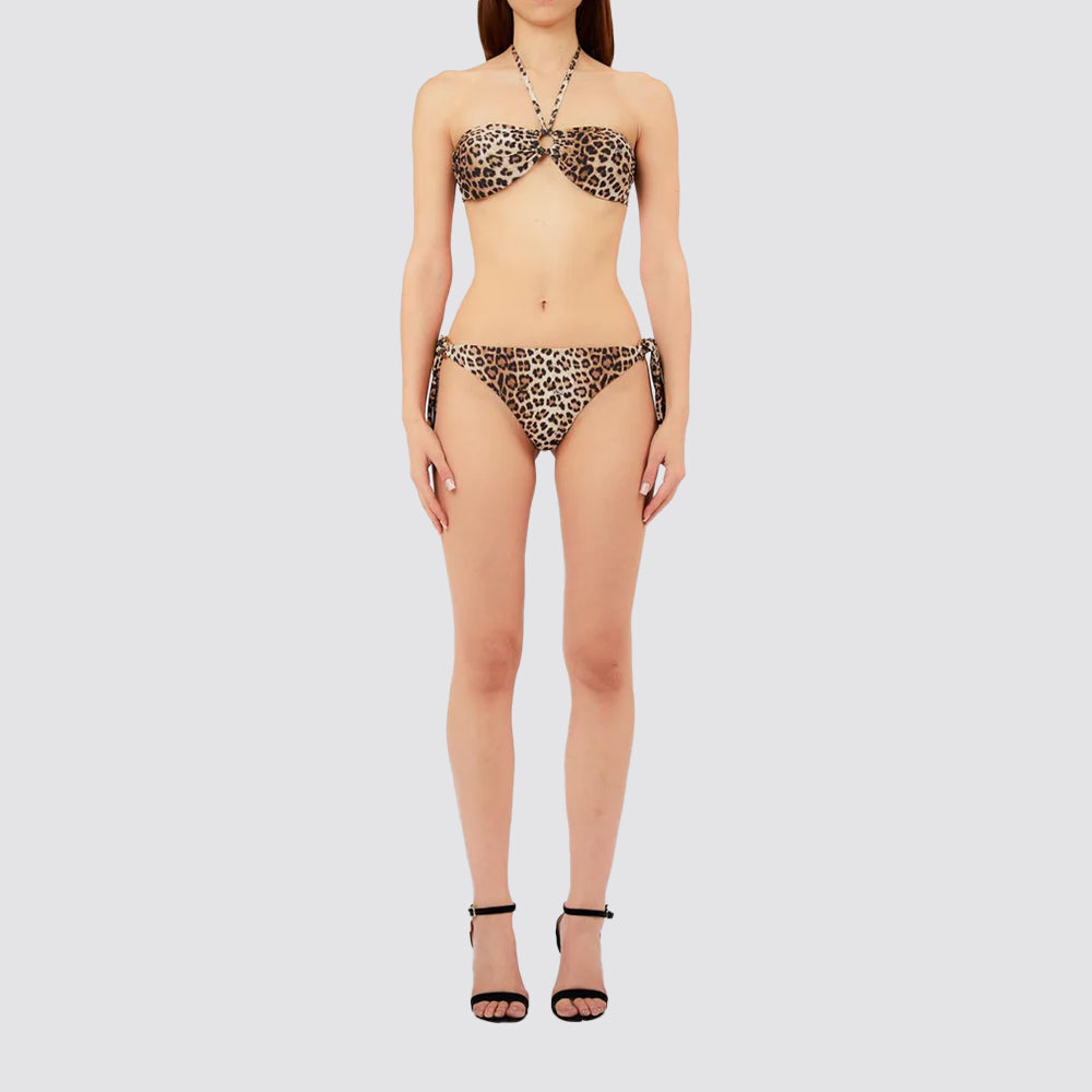 Bikini donna fascia e slip brasiliana animalier