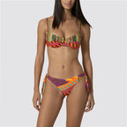 Bikini donna reggiseno con ferretto e slip regolabile