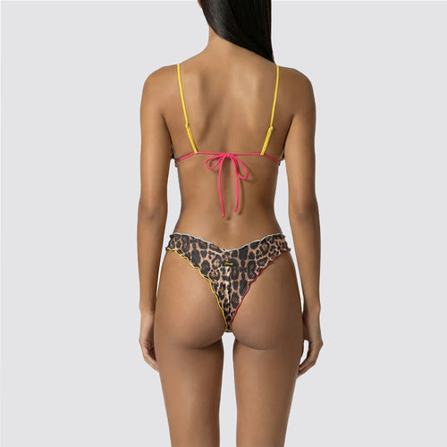 Bikini donna triangolo alto con slip americano
