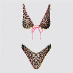 Bikini donna triangolo alto con slip americano
