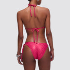 Bikini donna triangolo e slip con laccetti zebra