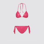 Bikini donna triangolo e slip con laccetti zebra