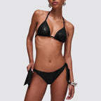 Bikini donna triangolo e slip con laccetti zebra