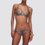 Bikini donna triangolo e slip con stampa animalier