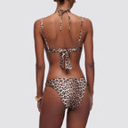 Bikini donna triangolo e slip con stampa animalier