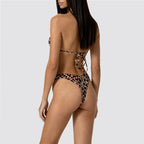Bikini donna triangolo slip brasiliana animalier