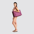 Borsa mare donna maculata con zip