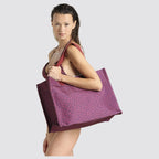 Borsa mare donna maculata con zip