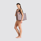 Borsa mare donna maculata con zip