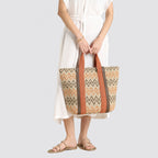 Borsa mare donna zig zag con zip