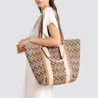 Borsa mare donna zig zag con zip