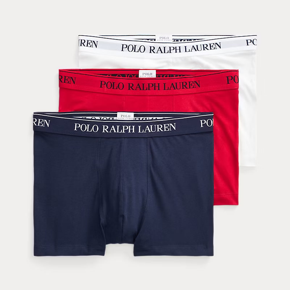Boxer uomo confezione 3 pezzi elastico logato trunks