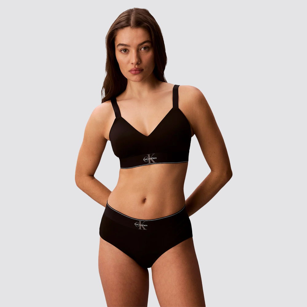 Bralette donna leggermente imbottita logo
