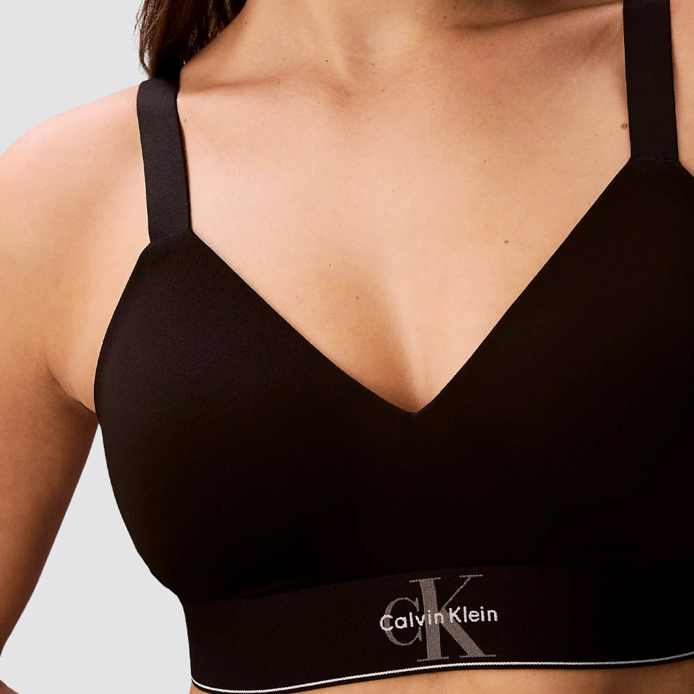 Bralette donna leggermente imbottita logo