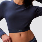 Calvin klein t-shirt manica lunga donna costina slim fit