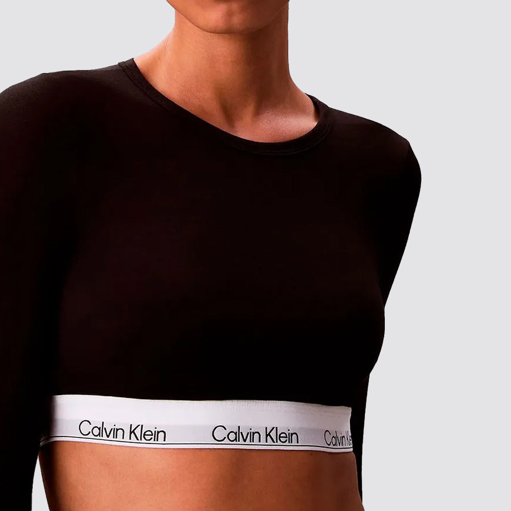Calvinklein  t-shirt a maniche lunghe - icon cotton modal