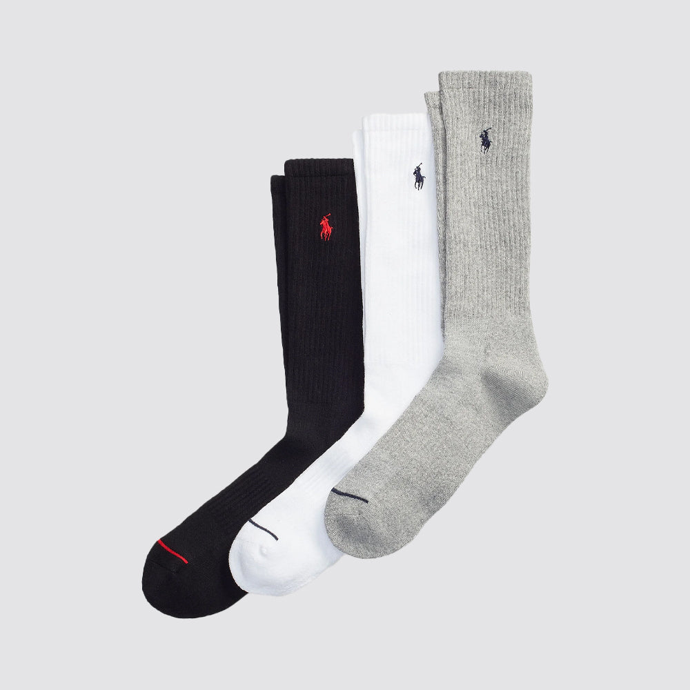 Calze uomo athletic crew 3 paia logo pony