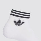 Calzini unisex 3 paia bianchi neri logo trefoil