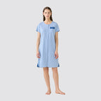 Camicia da notte donna manica corta in jersey di cotone