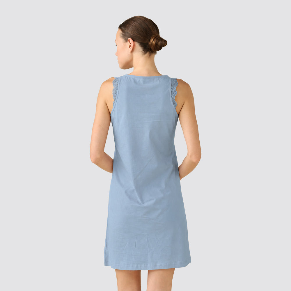 Camicia da notte donna spalla larga scollo a v