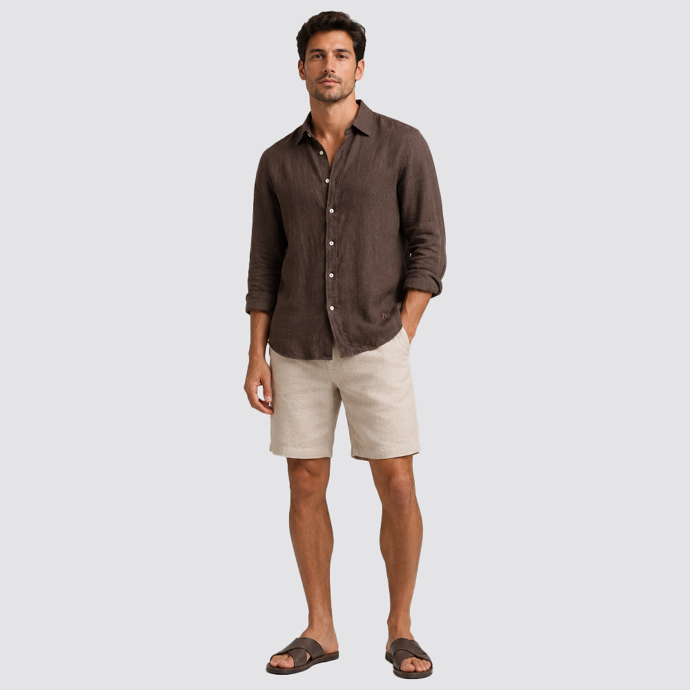 Camicia uomo estiva fantasia mare