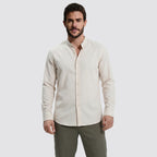 Camicia uomo f**k coreana lino viscosa regular