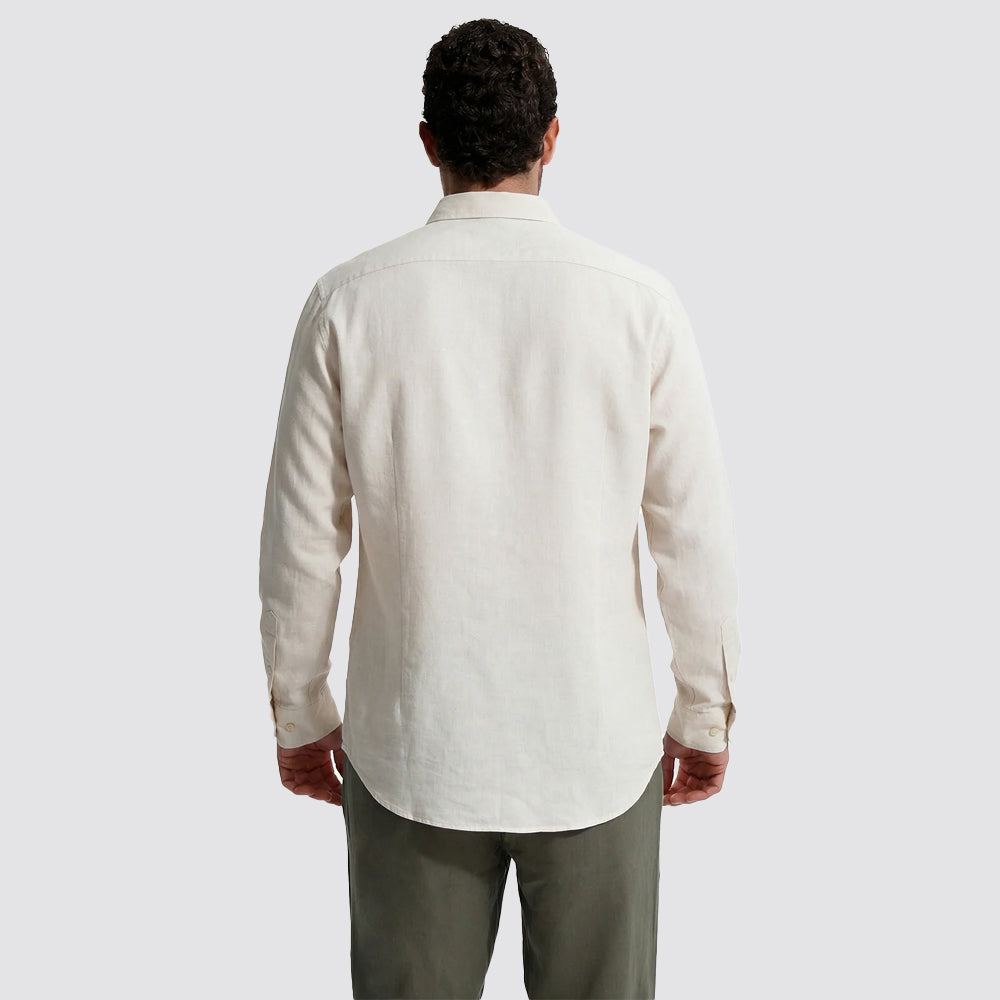 Camicia uomo f**k coreana lino viscosa regular