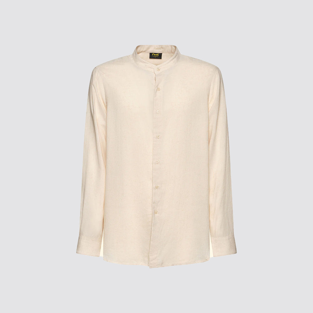 Camicia uomo f**k coreana lino viscosa regular