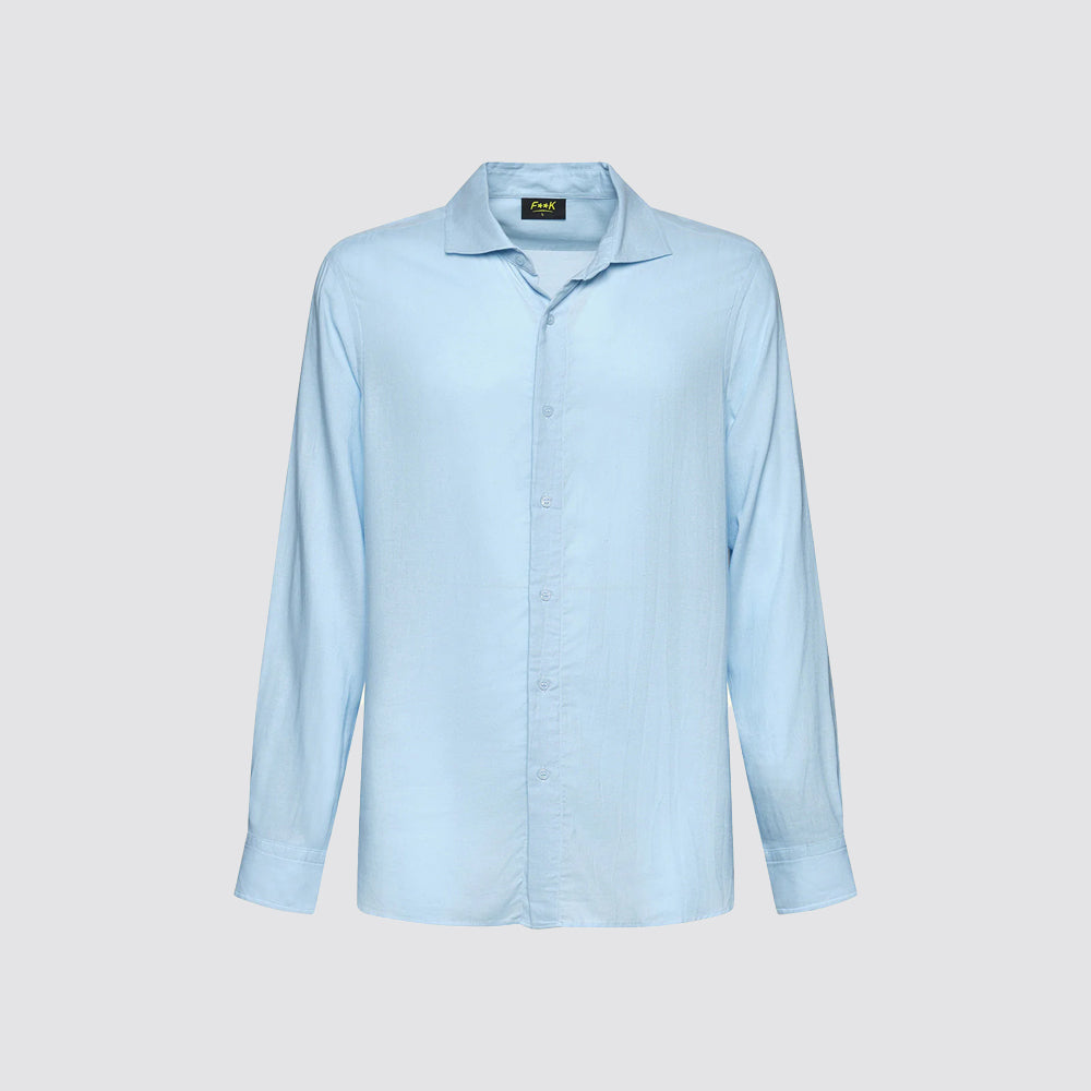 Camicia uomo f**k lino viscosa regular fit