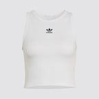 Canotta donna a costine slim fit logo