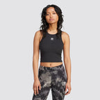 Canotta donna a costine slim fit logo