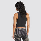Canotta donna a costine slim fit logo