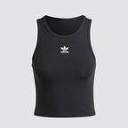 Canotta donna a costine slim fit logo