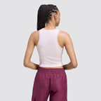 Canotta donna a costine slim fit logo