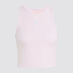 Canotta donna a costine slim fit logo